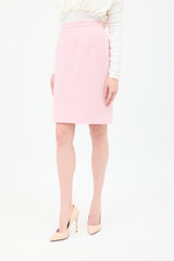 Saint Laurent Vintage Pink Wool Skirt Suit