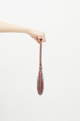 Saint Laurent Vintage Purple Leather Studded Shoulder Bag