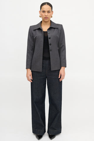 Saint Laurent Vintage Wide Collar Blazer