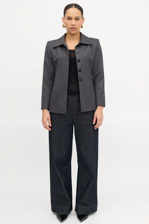 Saint Laurent Vintage Wide Collar Blazer