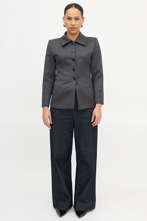 Saint Laurent Vintage Wide Collar Blazer