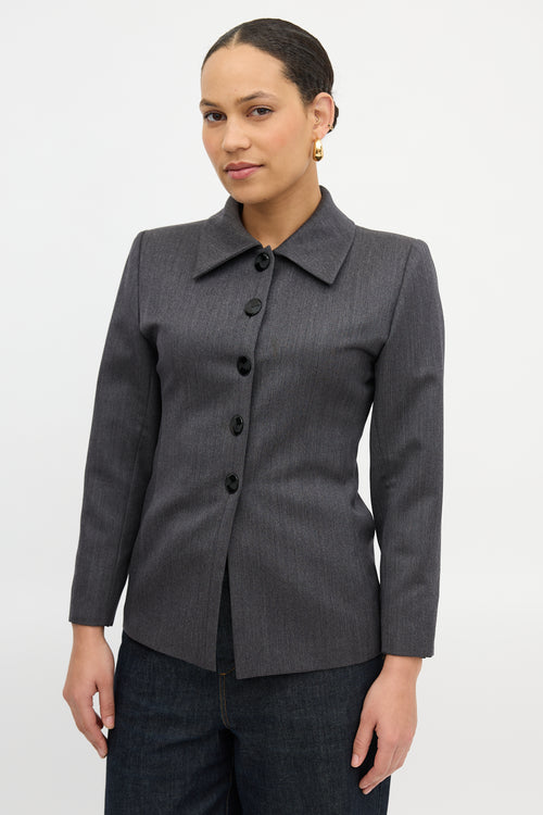 Saint Laurent Vintage Wide Collar Blazer