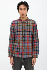 Saint Laurent Plaid Flannel Shirt