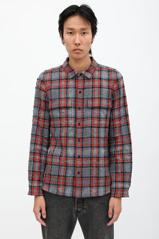 Saint Laurent Plaid Flannel Shirt