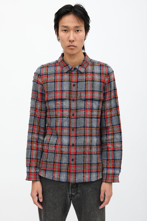 Saint Laurent Plaid Flannel Shirt
