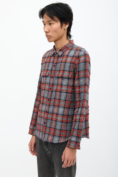 Saint Laurent Plaid Flannel Shirt