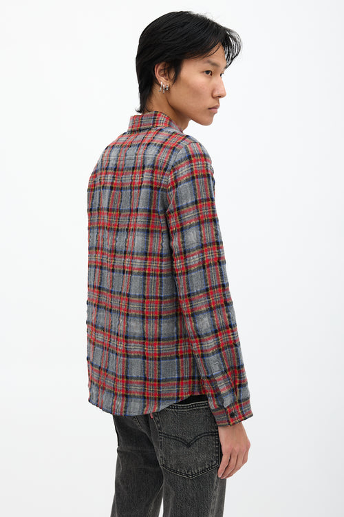 Saint Laurent Plaid Flannel Shirt