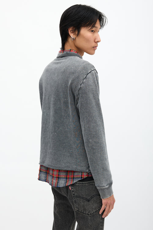 Saint Laurent Washed Logo Sweatshirt