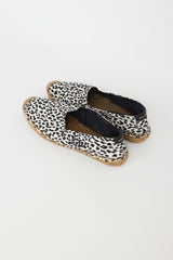Saint Laurent Black & White Canvas Espadrille Loafer