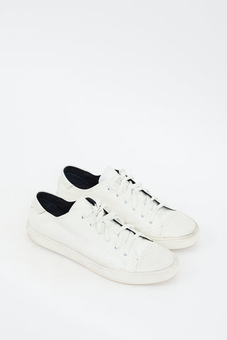 Saint Laurent White Leather Bedford Low Sneaker
