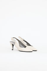 Saint Laurent 1986 Leather Wing Slingback Pump