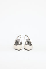 Saint Laurent 1987 Leather Wing Slingback Pump