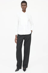 Saint Laurent Pleated Button Up Top