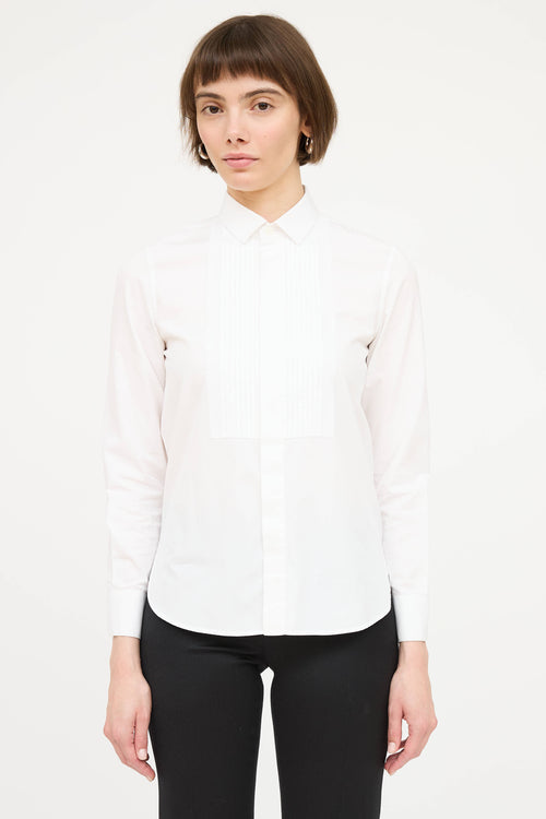 Saint LaurentPleated Tuxedo Shirt
