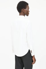 Saint Laurent Pleated Button Up Top