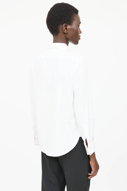 Saint Laurent Pleated Button Up Top