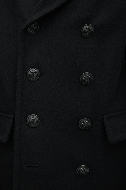 Saint Laurent Wool Double Breasted Coat