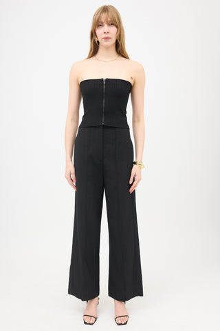 Saint Laurent Wool Ribbed Tube Top