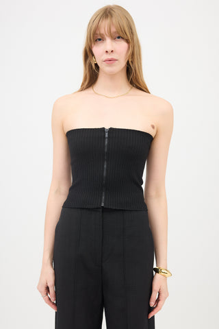 Saint Laurent Wool Ribbed Tube Top