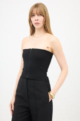 Saint Laurent Wool Ribbed Tube Top