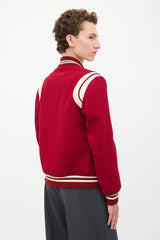 Saint Laurent Wool Teddy Varsity Jacket