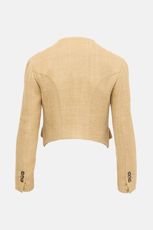 Saint Laurent Cropped Asymmetrical Jacket