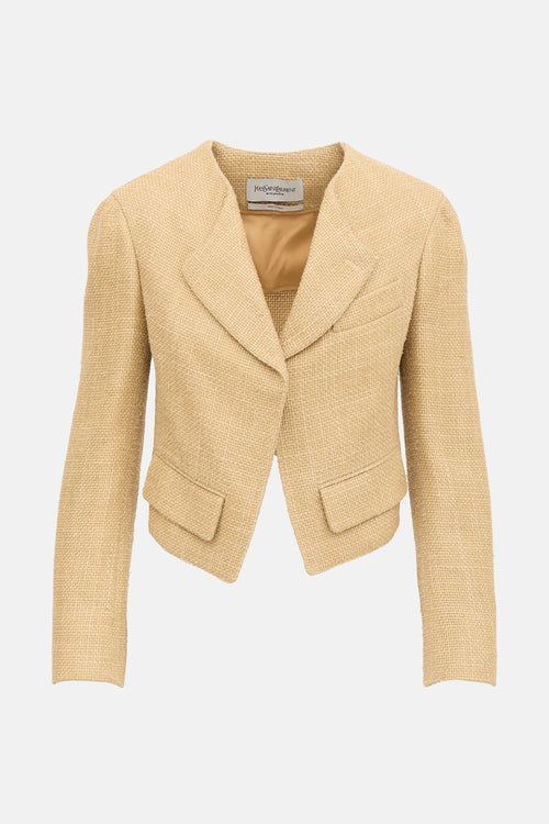 Saint Laurent Cropped Asymmetrical Jacket