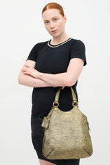 Saint Laurent Metallic Leather Tote