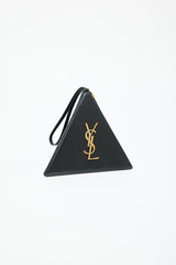 Saint Laurent 2018 Black & Gold Pyramid Cassandre Clutch
