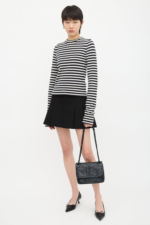 Saint Laurent 2019 Crinkled Leather Niki Baby Bag