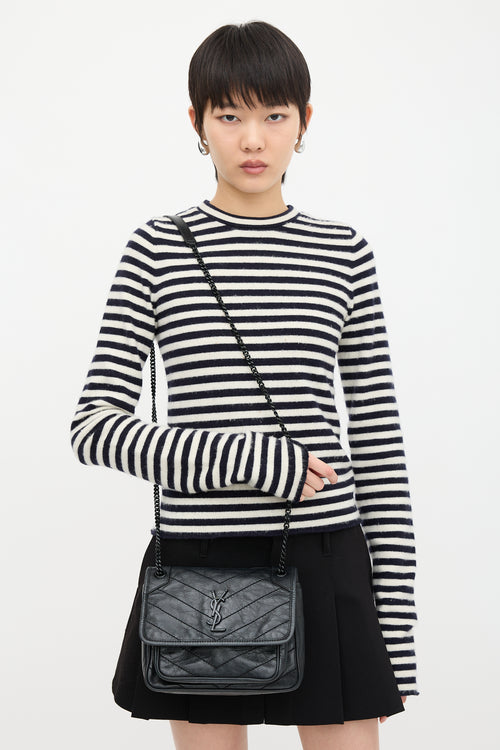 Saint Laurent 2019 Crinkled Leather Niki Baby Bag