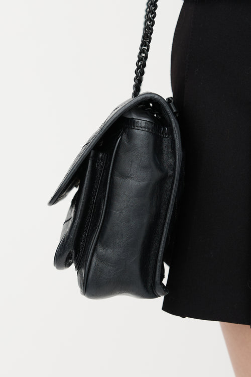 Saint Laurent 2019 Crinkled Leather Niki Baby Bag
