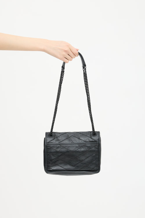 Saint Laurent 2019 Crinkled Leather Niki Baby Bag