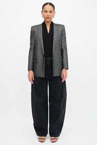 Saint Laurent 2019 Metallic Tweed Blazer
