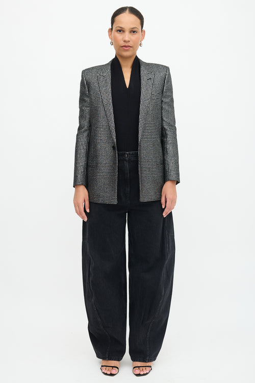 Saint Laurent 2019 Metallic Tweed Blazer