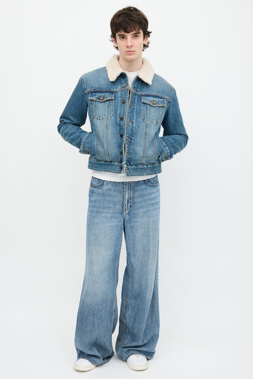 Saint Laurent 2020 Denim & Shearling Jacket
