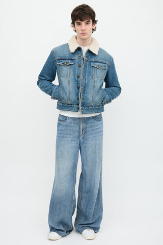Saint Laurent 2020 Denim & Shearling Jacket