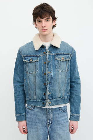 Saint Laurent 2020 Denim & Shearling Jacket
