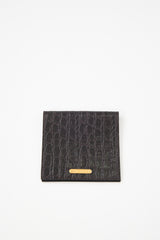 Saint Laurent Embossed Leather Passport Holder