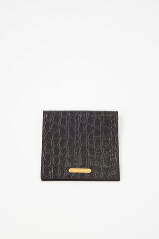 Saint Laurent Embossed Leather Passport Holder