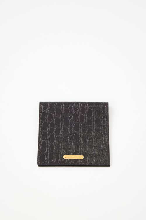 Saint Laurent Embossed Leather Passport Holder