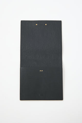 Saint Laurent Embossed Leather Passport Holder