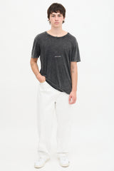 Saint Laurent Acid Wash Logo T-Shirt
