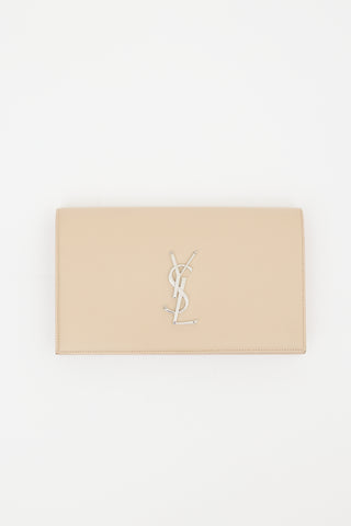 Saint Laurent Grained Leather Kate Clutch