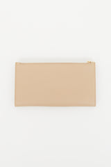 Saint Laurent Beige Leather Uptown Long Wallet
