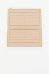 Saint Laurent Beige Leather Uptown Long Wallet