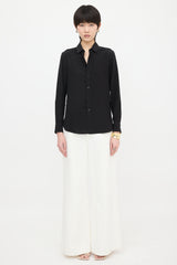 Saint Laurent Silk Button Up Shirt