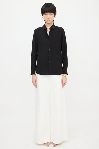 Saint Laurent Silk Button Up Shirt