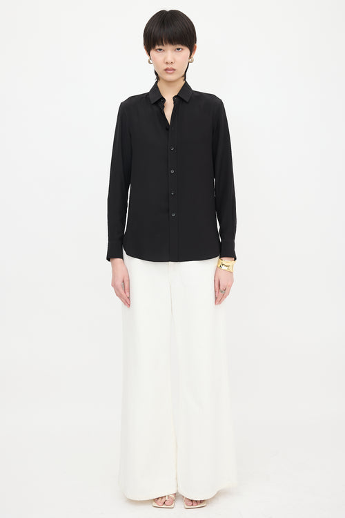 Saint Laurent Silk Button Up Shirt