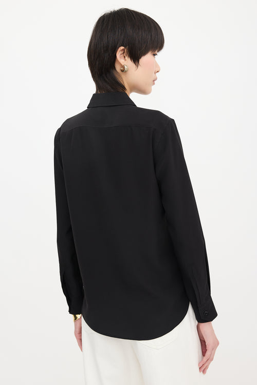 Saint Laurent Silk Button Up Shirt